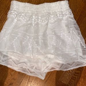 Flowy white shorts
